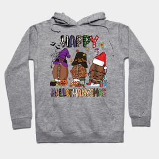 Happy HalloThanksMas Football Hoodie